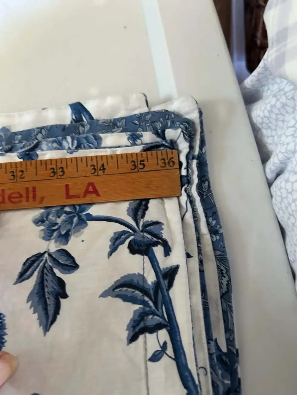Laura Ashley Elise Collection 2 Pillow Shams Blue Floral French Country
